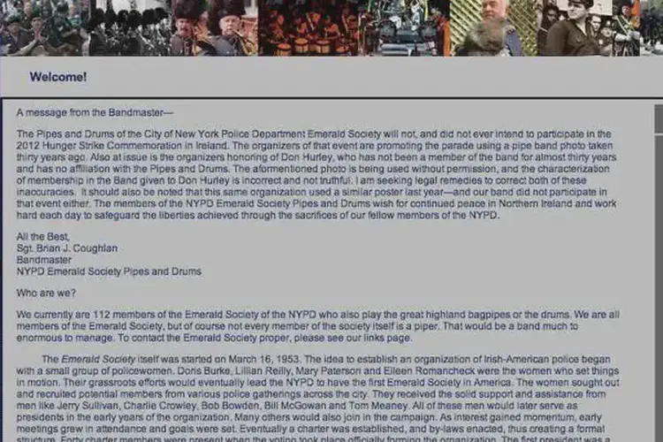 NYCPD emerald society pipes and drums