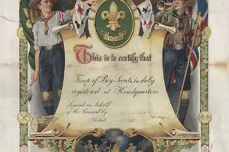 The 1st Glasgow Scout troop was registered, the first to be formed