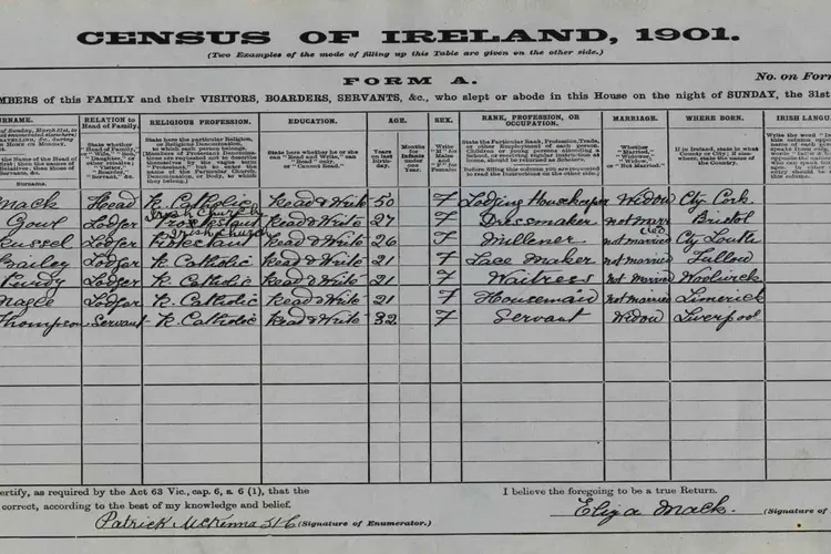 A census on this date shows the population of Ireland to be 4,458,775; this is the last census to be taken on the basis of baronies