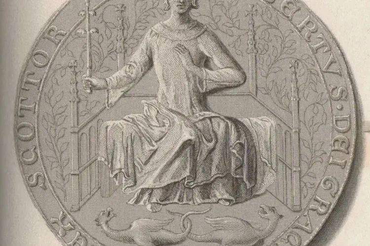 Robert II, grandson of Robert the Bruce, died at Dundonald Castle.