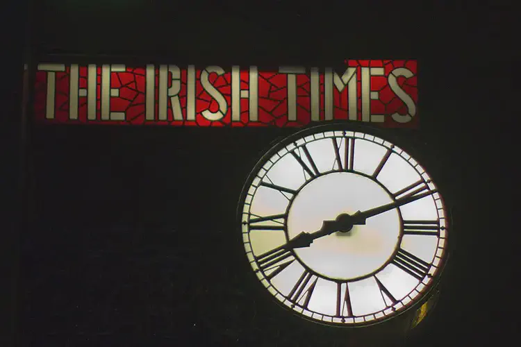 First publication of The Irish Times