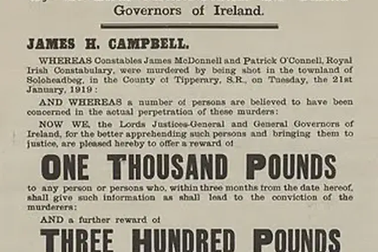 Irish War of Independence begins with raid at Soloheadbeg, Tipperary
