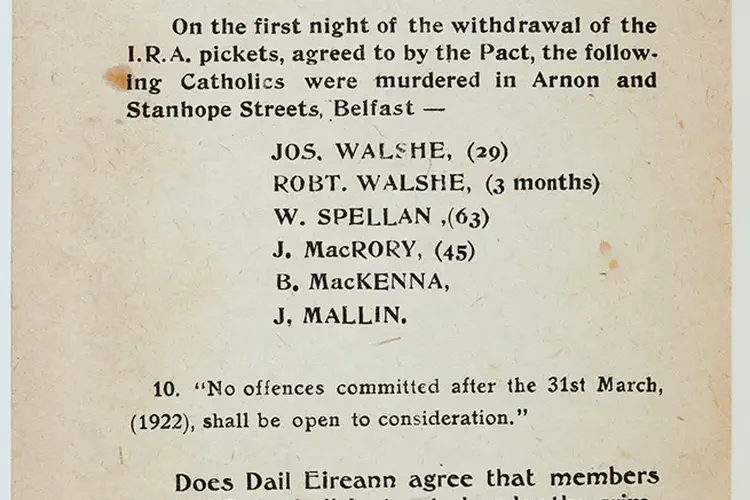 Craig-Collins Pact is signed in London. Irish Free State formally recognizes Northern Ireland government