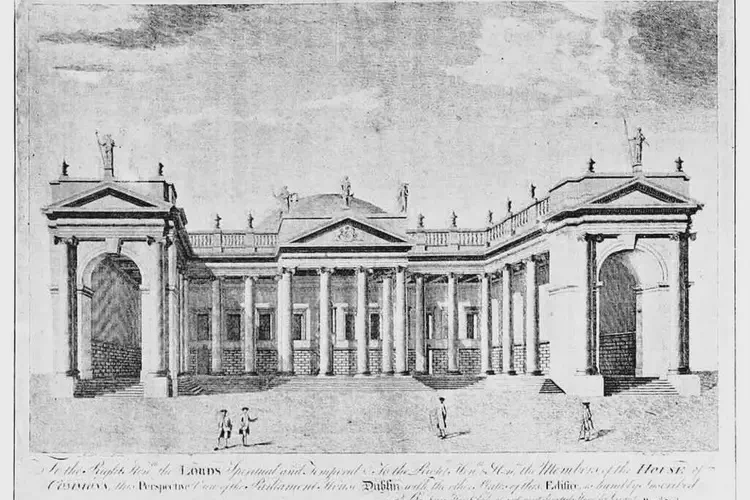 The last session of the Irish parliament ends