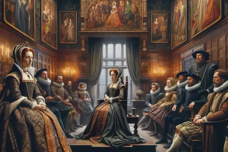 Mary Queen of Scots last night in Edinburgh prior to her imprisonment