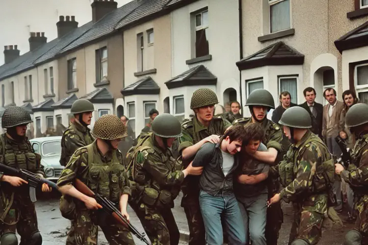 Indefinite Internment Without Trial or Charge instituted by England in six counties of Northern Ireland.