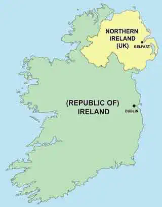 The six counties of Northern Ireland opt out of the Free State