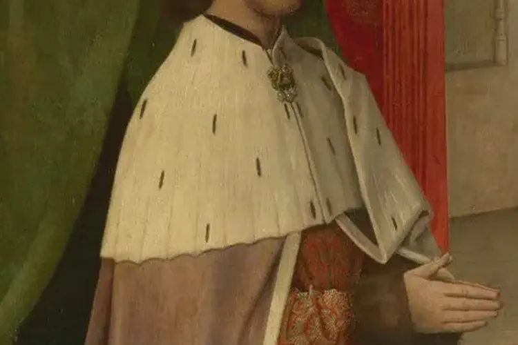 King James III crowned at Kelso Abbey.